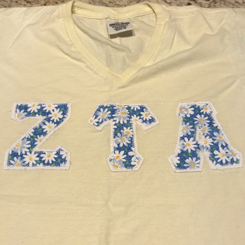 Zeta Tau Alpha ZTA t-shirt. 100% Cotton.